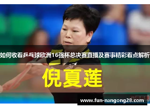 如何收看乒乓球欧洲16强杯总决赛直播及赛事精彩看点解析
