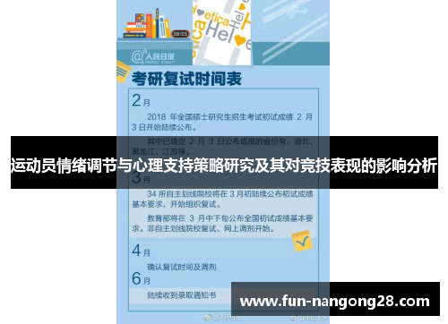 运动员情绪调节与心理支持策略研究及其对竞技表现的影响分析